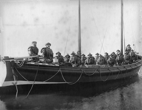 The Crew of the Blakeney Caroline, who saved 30 lives in January 1918